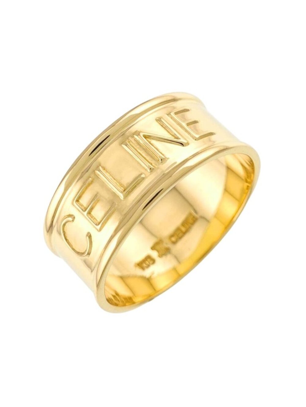 Celine Logo Ring 18K Yellow Gold